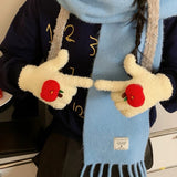 Boogzel Apparel Red Apple Fuzzy Gloves, view 3