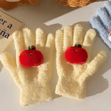 Boogzel Apparel Red Apple Fuzzy Gloves, view 5