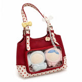 Boogzel Apparel Red Apple Polka Dot Clear Pocket Handbag, view 3