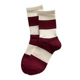 Boogzel Apparel Red & Beige Striped Socks, view 2
