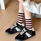 Boogzel Apparel Red & Beige Striped Socks, view 5