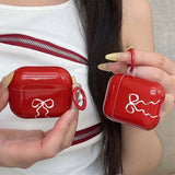 Boogzel Apparel Red Bow Coquette AirPods Case, view 3