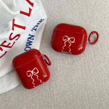 Boogzel Apparel Red Bow Coquette AirPods Case, view 4