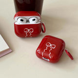 Boogzel Apparel Red Bow Coquette AirPods Case, view 5