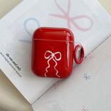 Boogzel Apparel Red Bow Coquette AirPods Case, view 6