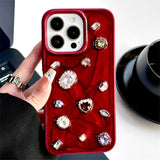 Boogzel Apparel Red Gemstones iPhone Case, view 2