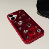 Boogzel Apparel Red Gemstones iPhone Case, view 5