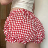 Boogzel Apparel Red Gingham Picnic Shorts, view 4