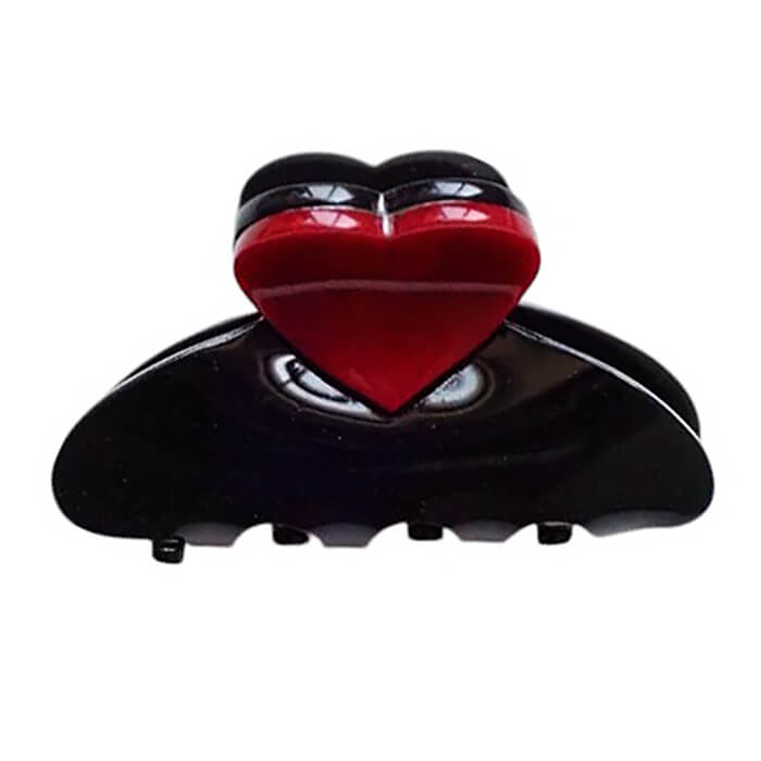 Boogzel Apparel Red Heart Mini Hair Claw