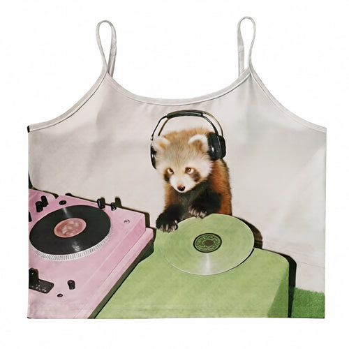 Boogzel Apparel Red Panda DJ Y2K Tank Top