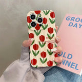 Boogzel Apparel Red Tulips iPhone Case, view 2