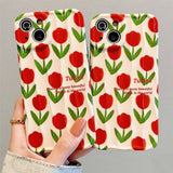 Boogzel Apparel Red Tulips iPhone Case, view 4