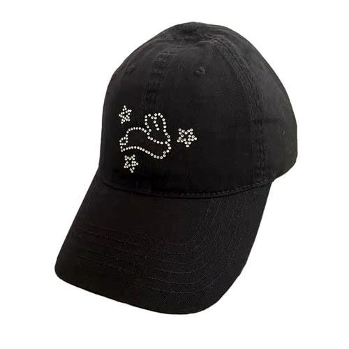 Boogzel Apparel Rhinestone Bunny Y2K Cap