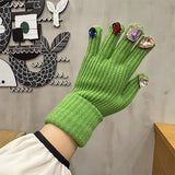 Boogzel Apparel Rhinestone Knit Gloves, view 4
