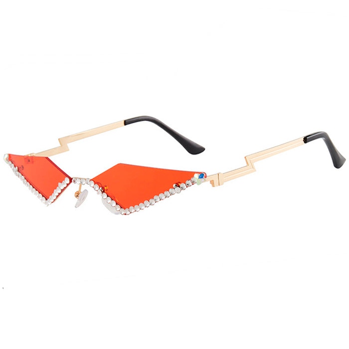 Boogzel Apparel Rhinestone Lightning Sunglasses