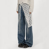 Boogzel Apparel Rhinestone Star Wide Leg Jeans, view 6