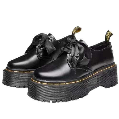 Boogzel Apparel Ribbon-Laced Chunky Platform Boots