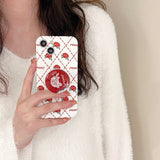 Boogzel Apparel Rose Argyle iPhone Case, view 2