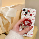 Boogzel Apparel Rose Argyle iPhone Case, view 4