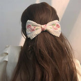 Boogzel Apparel Rose Embroidery Lace Hair Bow, view 4