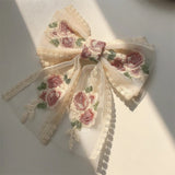 Boogzel Apparel Rose Embroidery Lace Hair Bow, view 5