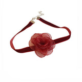 Boogzel Apparel Rose Velvet Choker, view 2
