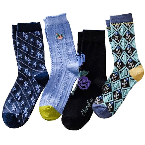 Boogzel Apparel Roses Embroidery Socks