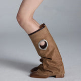 Boogzel Apparel Round Cutout High Shaft Boots, view 4