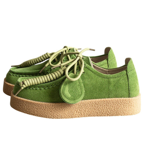 Boogzel Apparel Round Toe Suede Platform Lace Up Shoes