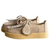 Boogzel Apparel Round Toe Suede Platform Lace Up Shoes, view 2