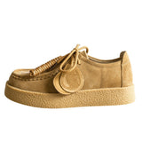 Boogzel Apparel Round Toe Suede Platform Lace Up Shoes, view 6