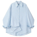 Boogzel Apparel Rue des Fleurs Pastel Plaid Loose Shirt, view 2