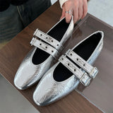 Boogzel Apparel Rule Breakers Mary Jane Flats, view 5