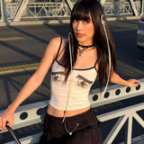 Boogzel Apparel Sad Eyes Y2K Tank Top, view 2