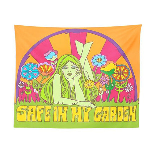 Boogzel Apparel Safe In My Garden Wall Tapestry