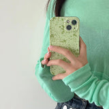 Boogzel Apparel Sage Green Aesthetic iPhone Case, view 2