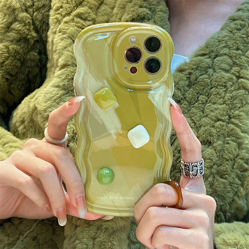 Boogzel Apparel Sage Green Gems iPhone Case