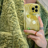 Boogzel Apparel Sage Green Gems iPhone Case, view 3