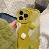 Boogzel Apparel Sage Green Gems iPhone Case, view 4