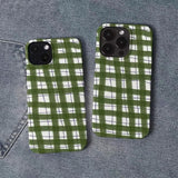 Boogzel Apparel Sage Green Plaid iPhone Case, view 2