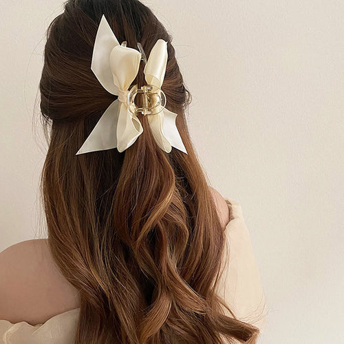 Boogzel Apparel Satin Bow Hair Claw