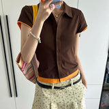 Boogzel Apparel Saturday School Button-Up Polo Tee, view 2