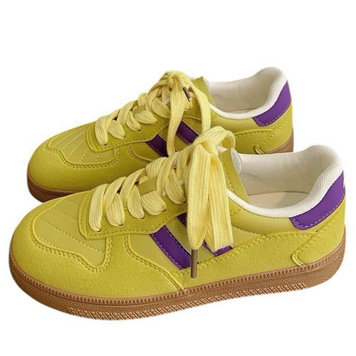 Boogzel Apparel Saturday School Sneakers in Yellow