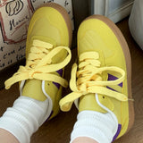 Boogzel Apparel Saturday School Sneakers in Yellow, view 2