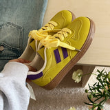 Boogzel Apparel Saturday School Sneakers in Yellow, view 3