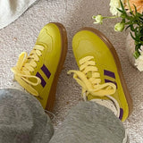 Boogzel Apparel Saturday School Sneakers in Yellow, view 4