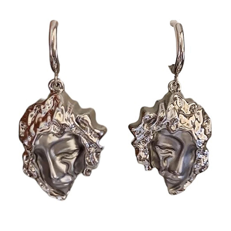Boogzel Apparel Sculpted Face Abstract Earrings