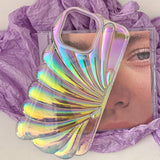 Boogzel Apparel Seashell Holographic iPhone Case, view 3