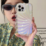 Boogzel Apparel Seashell Holographic iPhone Case, view 4