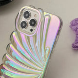 Boogzel Apparel Seashell Holographic iPhone Case, view 5